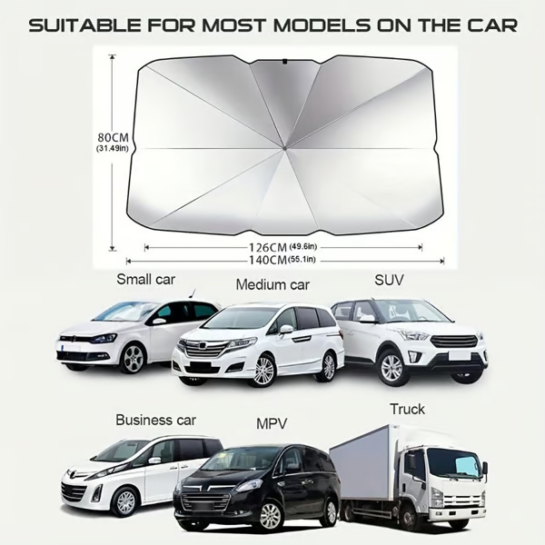 SolarGuard | Foldable UV-Blocking Windshield Shade