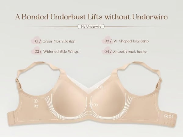 LushForm – Seamless Mesh V-Neck Bralette for Women
