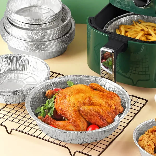 CrispGuard – Reusable Air Fryer Foil Liners (50 pcs)