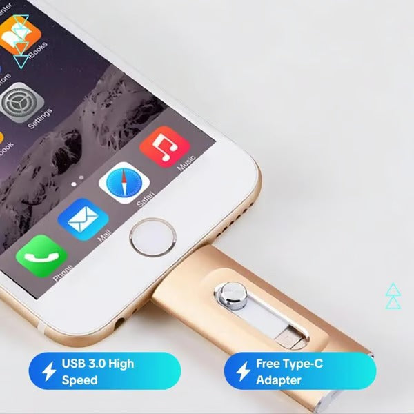 UltraPort – Compact 3 in 1 Flash Drive for Phones & Computers