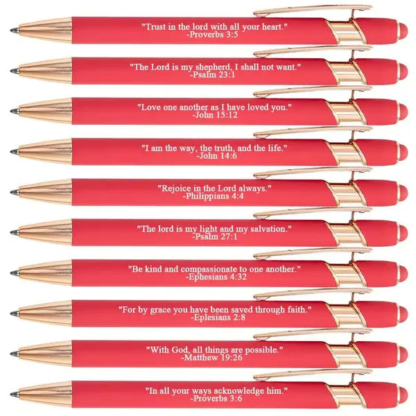 GraceLines – Premium Scripture Pens Set (10 PCS)