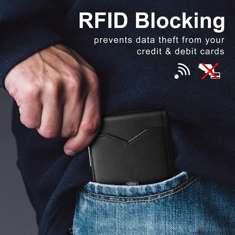 SlimGuard – Minimalist Leather Wallet