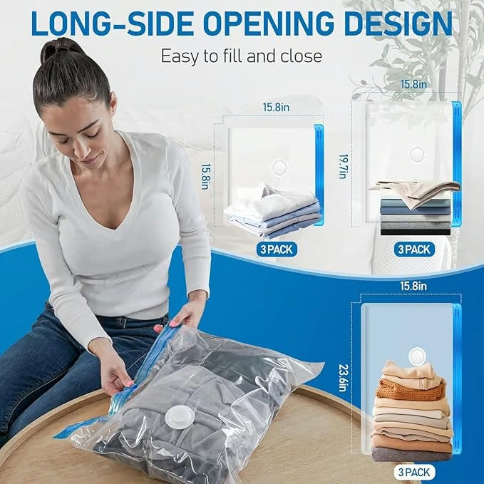 PackMate – Space Saver Travel Bags with Electric Pump (9 Pack)