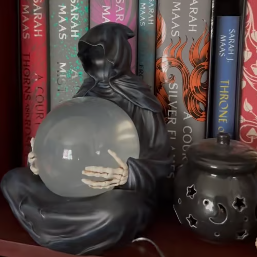 GrimOrb – Death God Crystal Ball for Enchanted Shelves