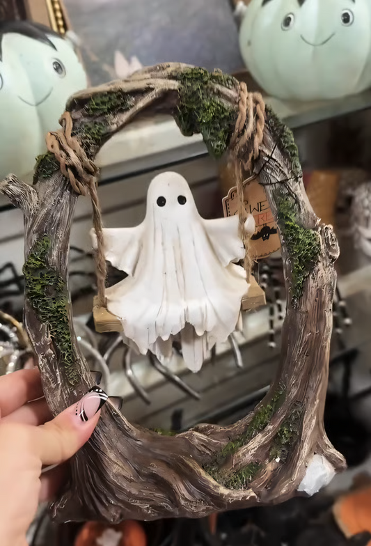 GhostGlide – Enchanted Spirit on a Tree Swing Décor