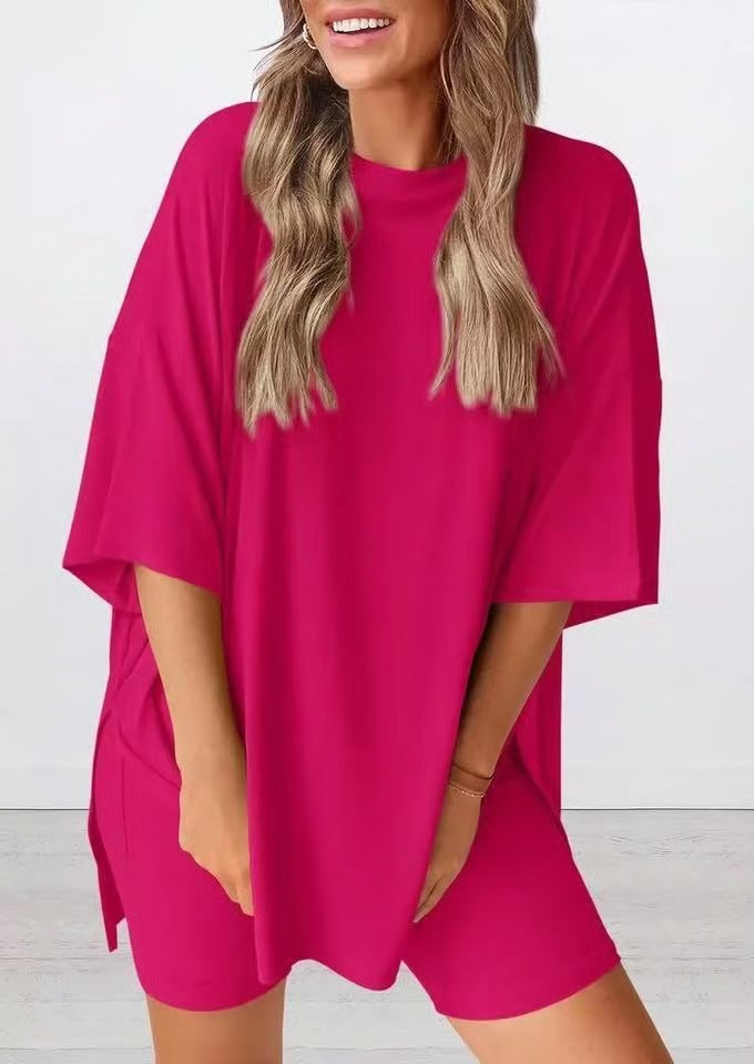 SunDrift – Casual Oversized Shirt & Shorts Duo