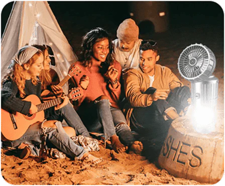 SunCool – All in One Solar Fan with Bright LED Light