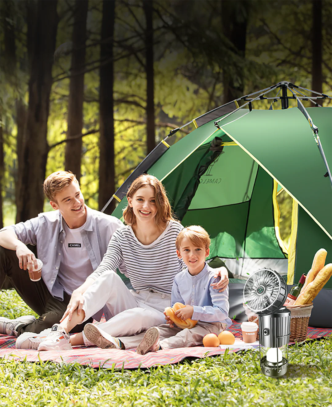 SunCool – All in One Solar Fan with Bright LED Light