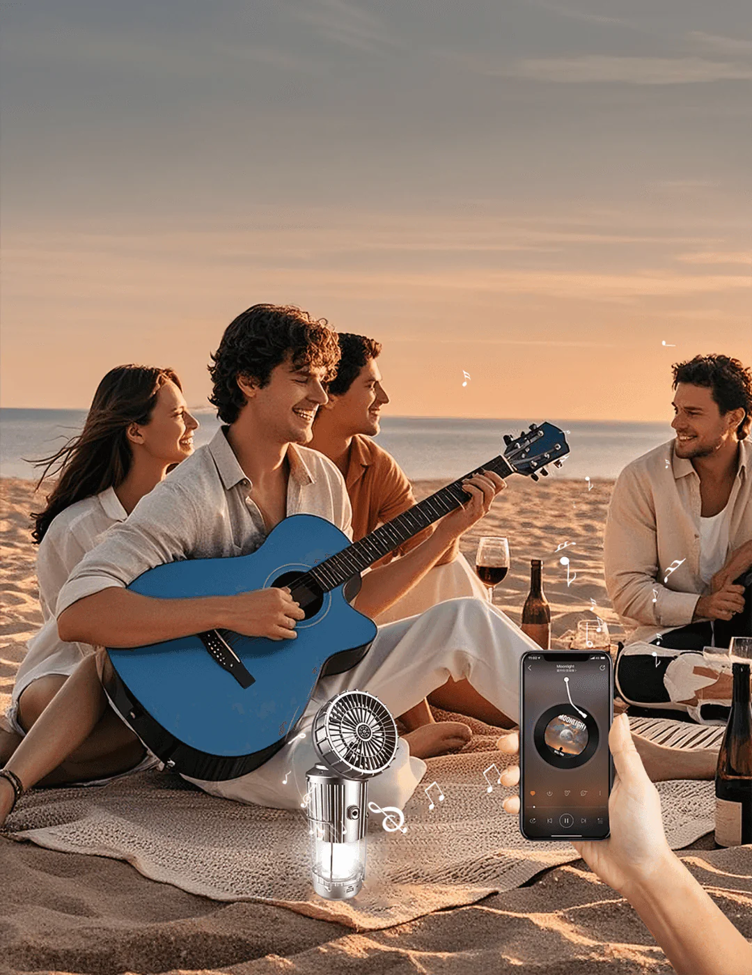 SunCool – All in One Solar Fan with Bright LED Light