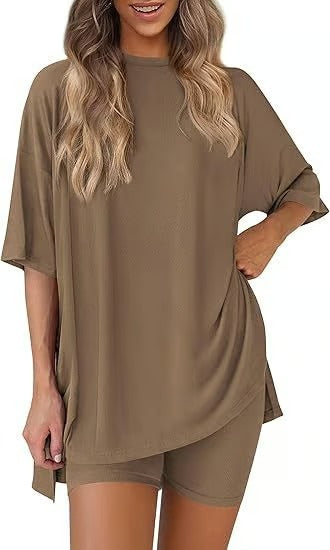 SunDrift – Casual Oversized Shirt & Shorts Duo