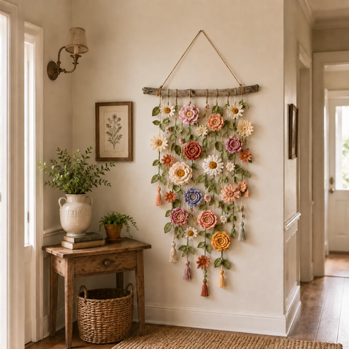 WildPetal – Cottagecore Crochet Wall Décor