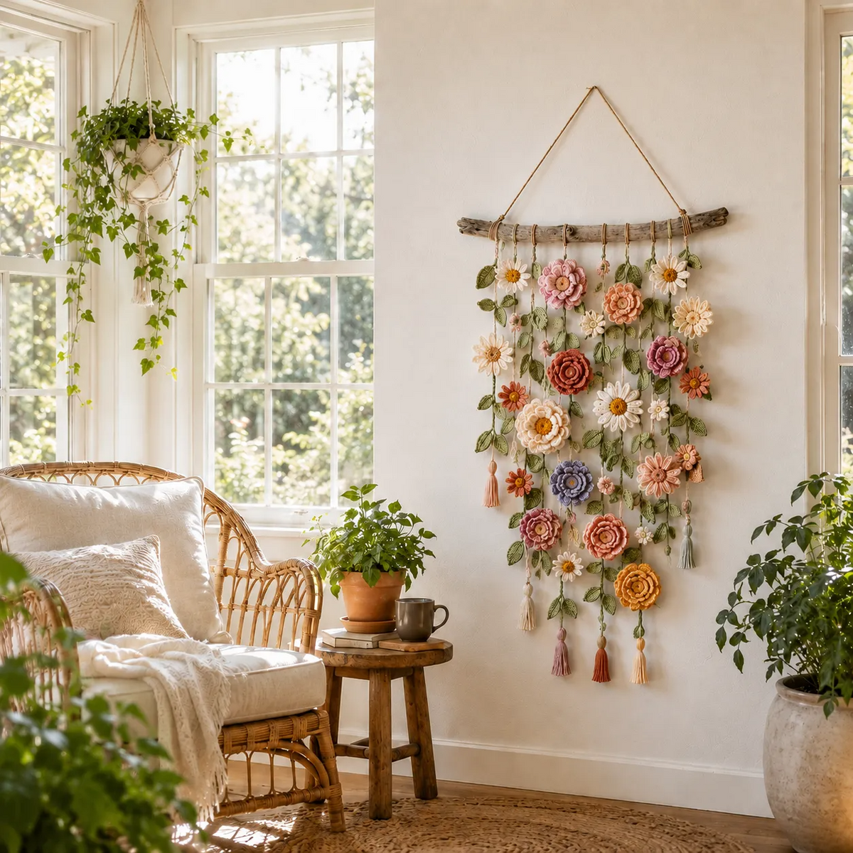 WildPetal – Cottagecore Crochet Wall Décor