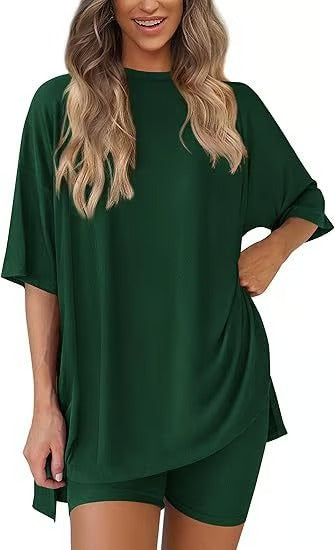 SunDrift – Casual Oversized Shirt & Shorts Duo