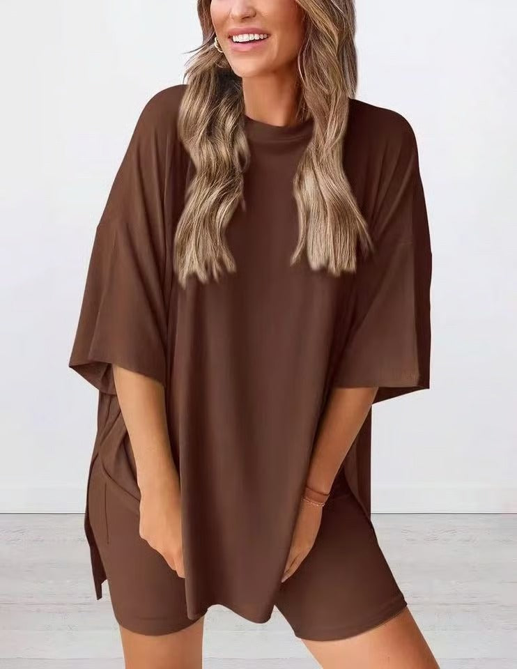 SunDrift – Casual Oversized Shirt & Shorts Duo