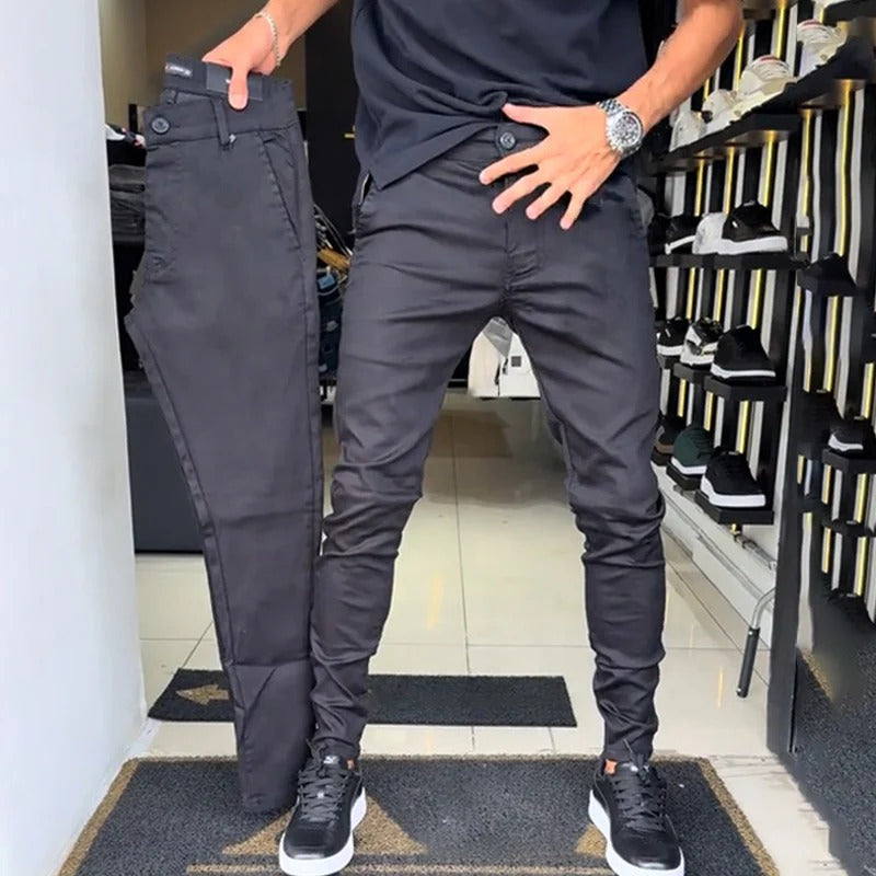 UrbanTailor – Men’s Slim-Fit Casual Solid Pants