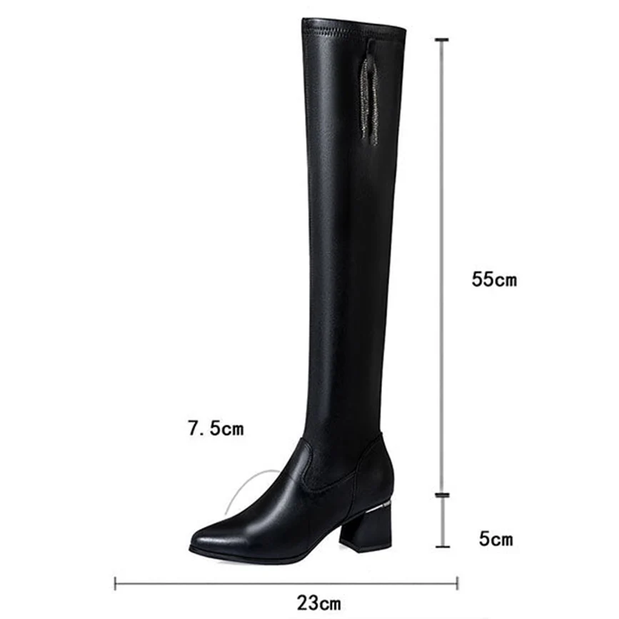 VelvetStride – Luxe Warm Leather Boots