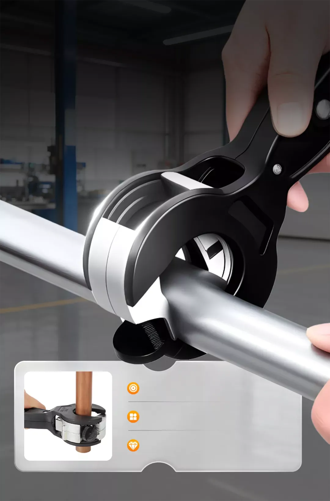 CutMaster – Heavy-Duty Ratchet Pipe Cutter