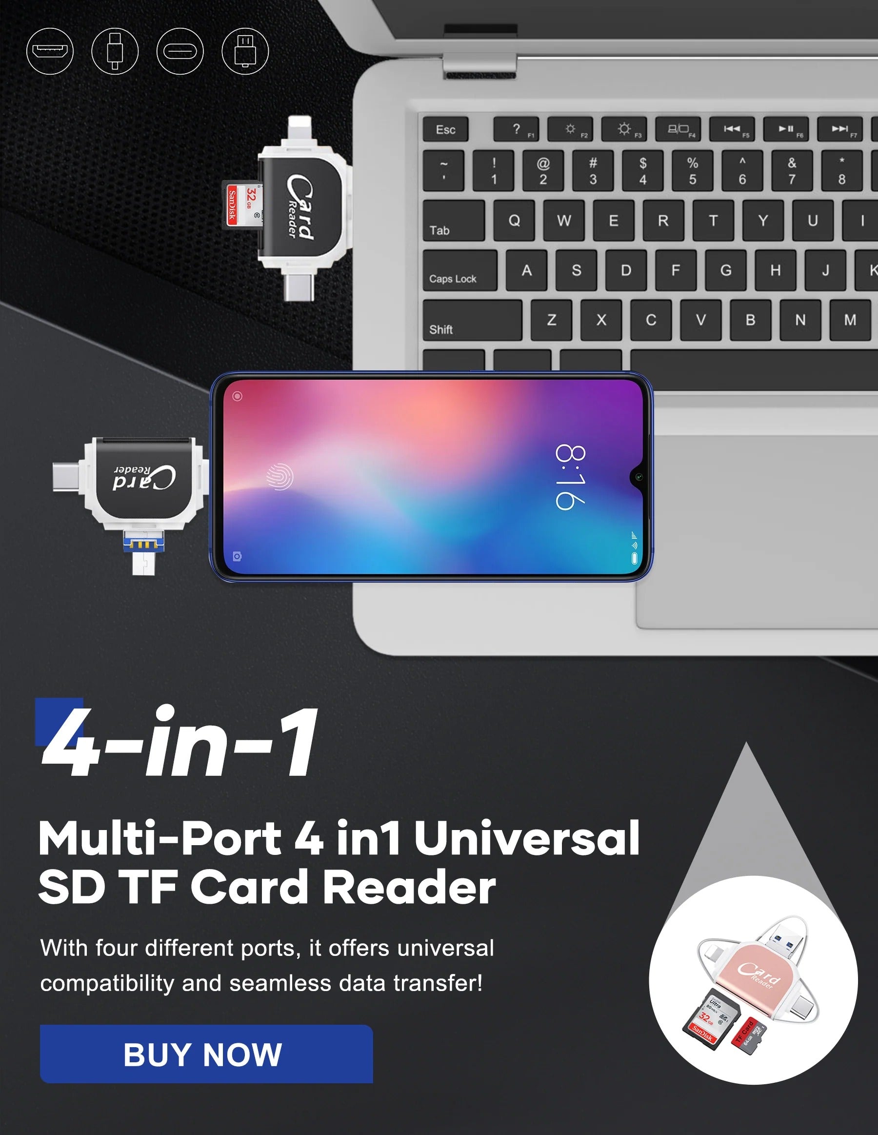DataLink | 4-in-1 Universal Card Reader
