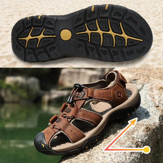 TideStride – Breezy Outdoor Leather Sandals