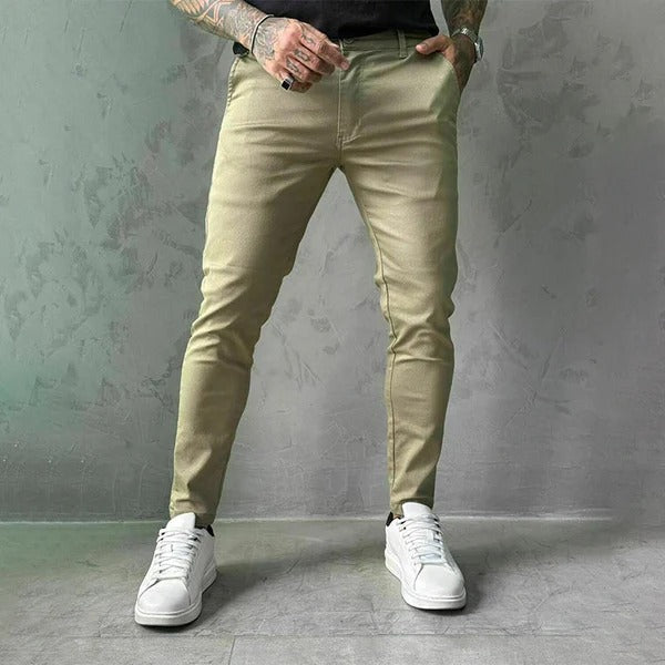 UrbanTailor – Men’s Slim-Fit Casual Solid Pants