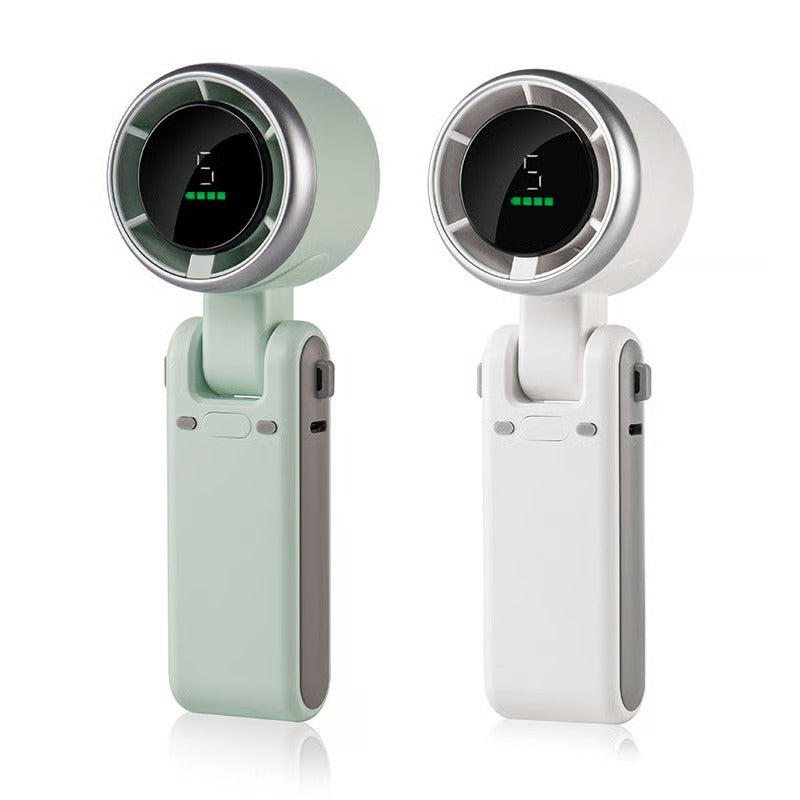 WindRush – Handheld Turbo Fan with Digital Speed Control