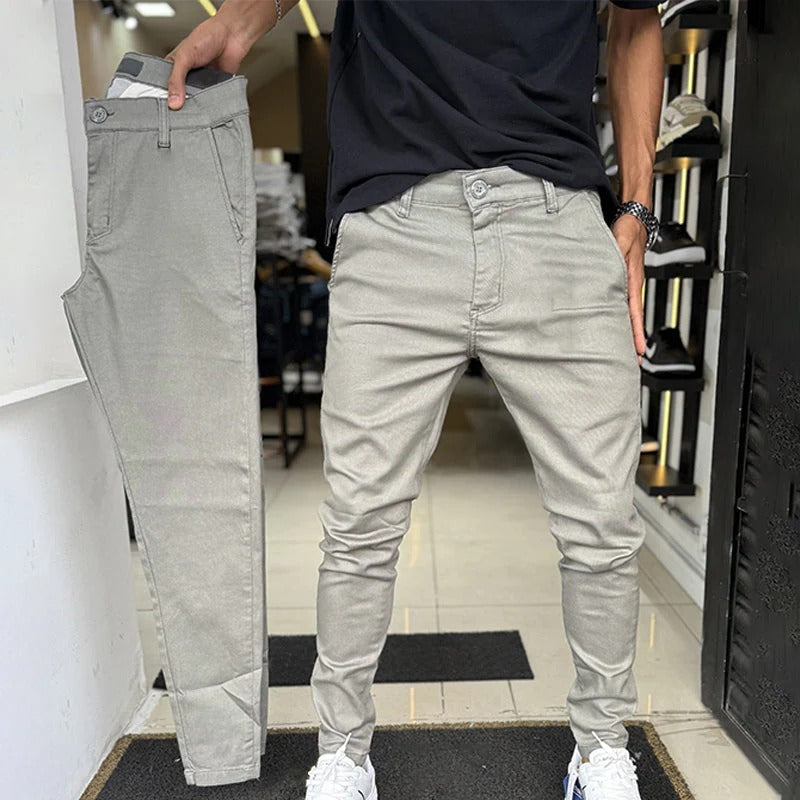UrbanTailor – Men’s Slim-Fit Casual Solid Pants