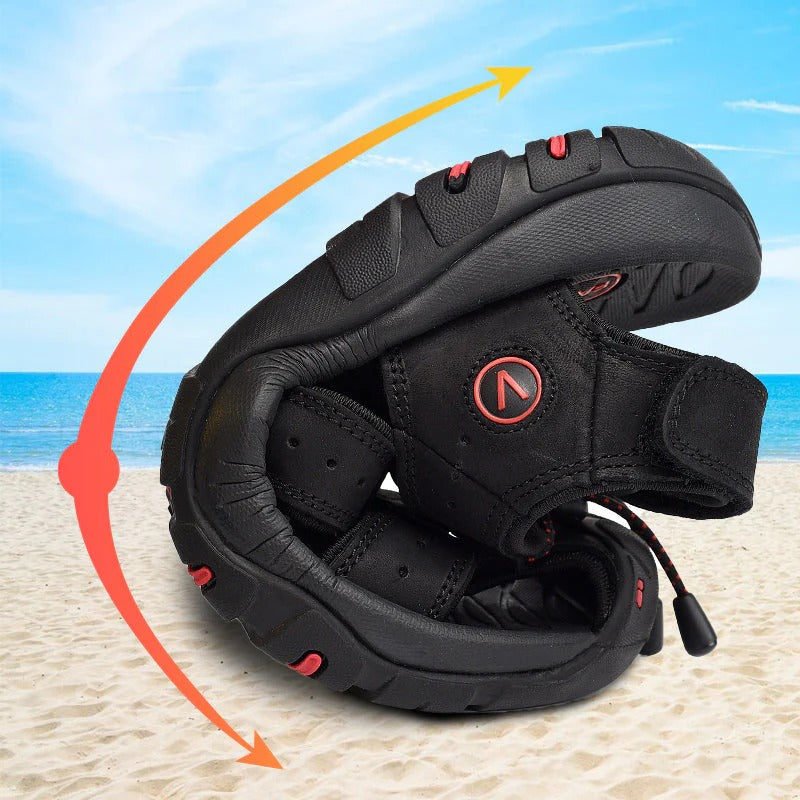 TideStride – Breezy Outdoor Leather Sandals
