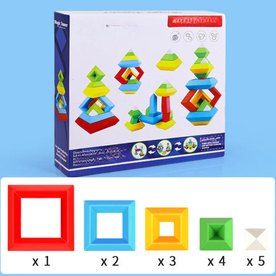 SpinNBuild – Montessori Rotating Blocks Toy