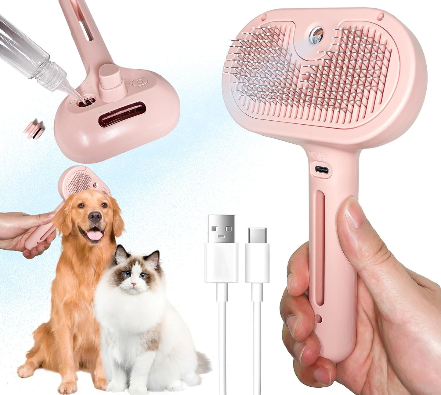 PurrMist – Self Cleaning Spray Brush for Cats