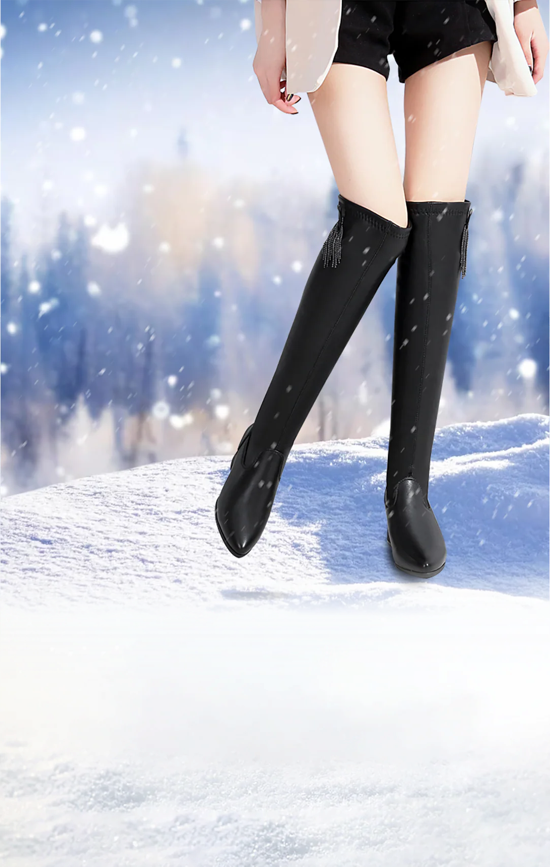 VelvetStride – Luxe Warm Leather Boots