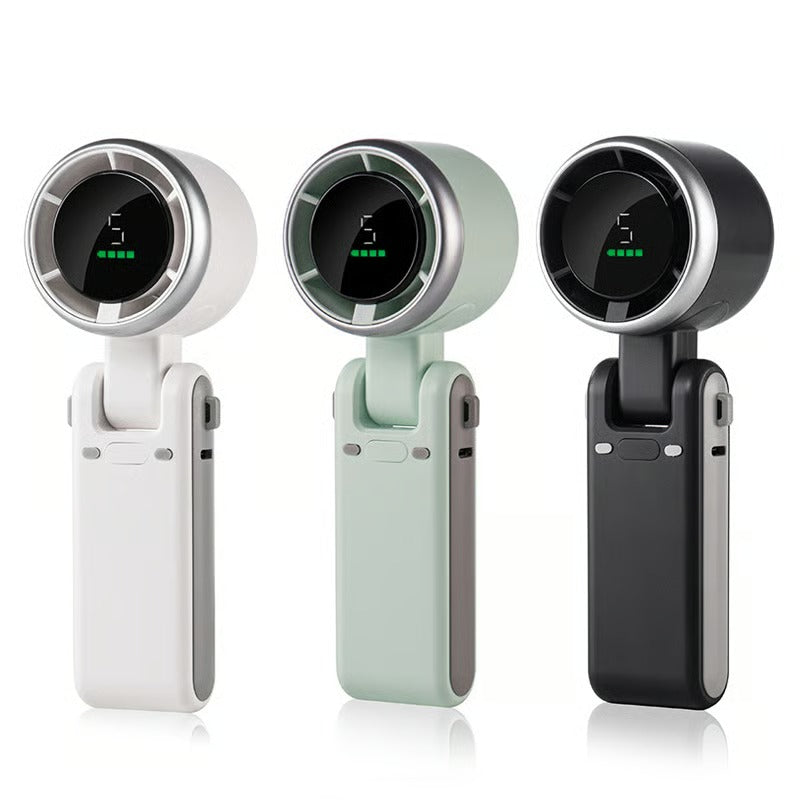 WindRush – Handheld Turbo Fan with Digital Speed Control