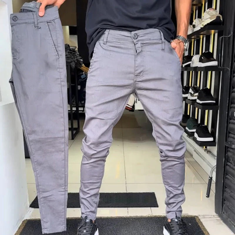UrbanTailor – Men’s Slim-Fit Casual Solid Pants
