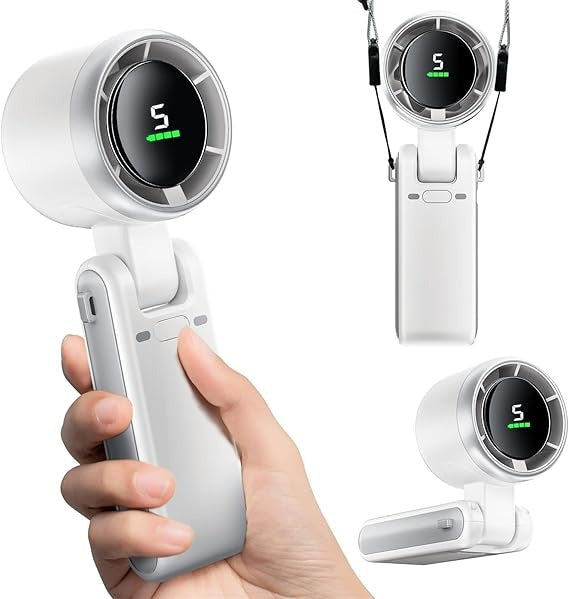 WindRush – Handheld Turbo Fan with Digital Speed Control