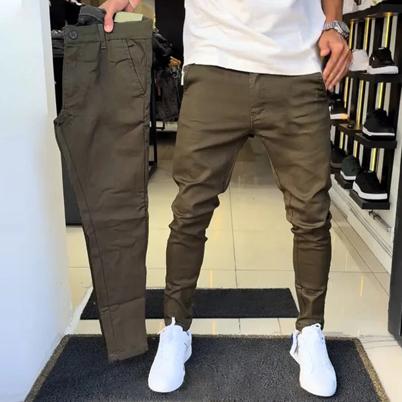 UrbanTailor – Men’s Slim-Fit Casual Solid Pants