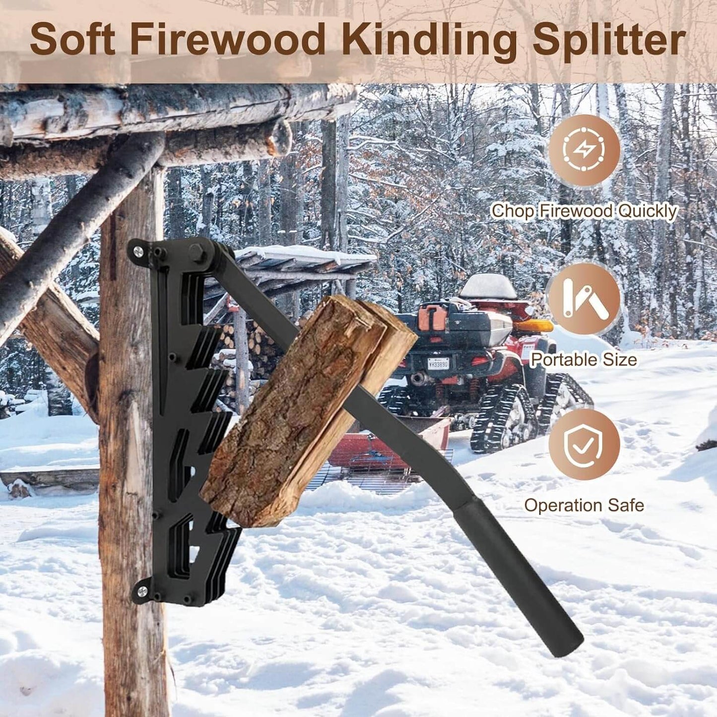 WoodMaster – Wall Mounted Firewood & Kindling Splitter
