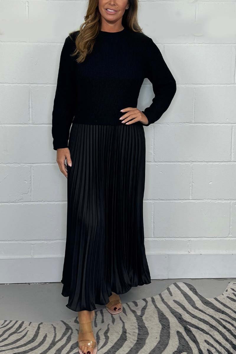 LayerLux – Built-In Jumper Pleated Dress