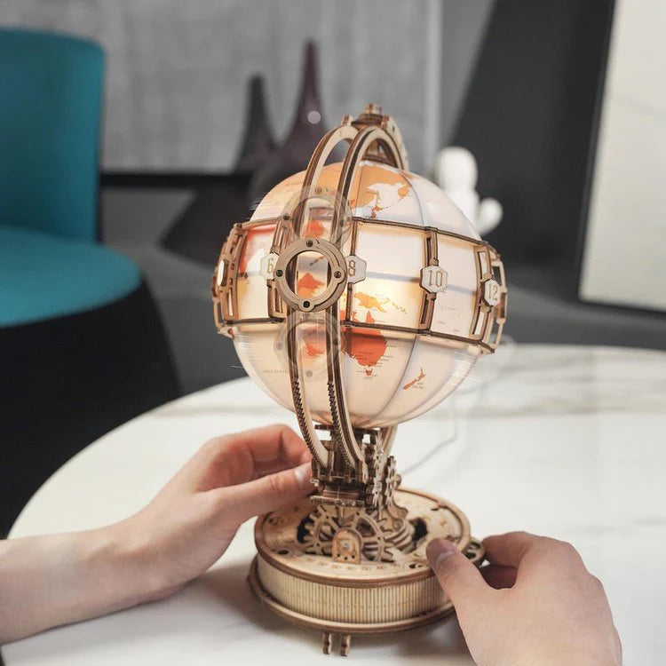 GlobeMyst – Luminous Wooden World Puzzle