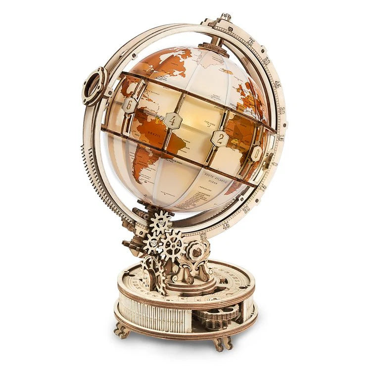 GlobeMyst – Luminous Wooden World Puzzle