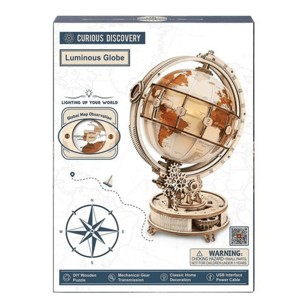 GlobeMyst – Luminous Wooden World Puzzle