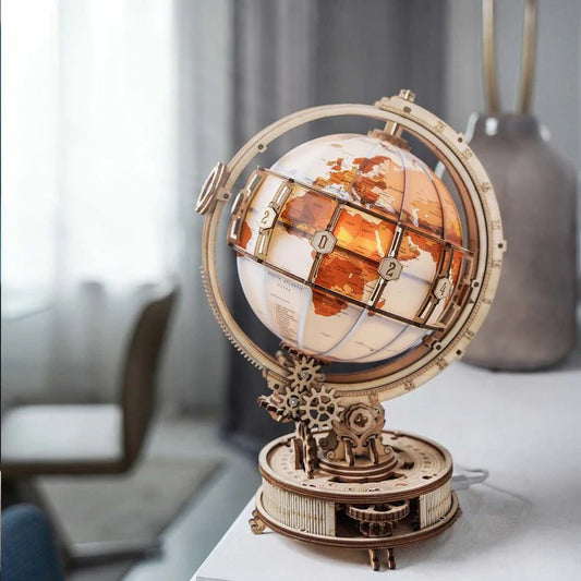 GlobeMyst – Luminous Wooden World Puzzle