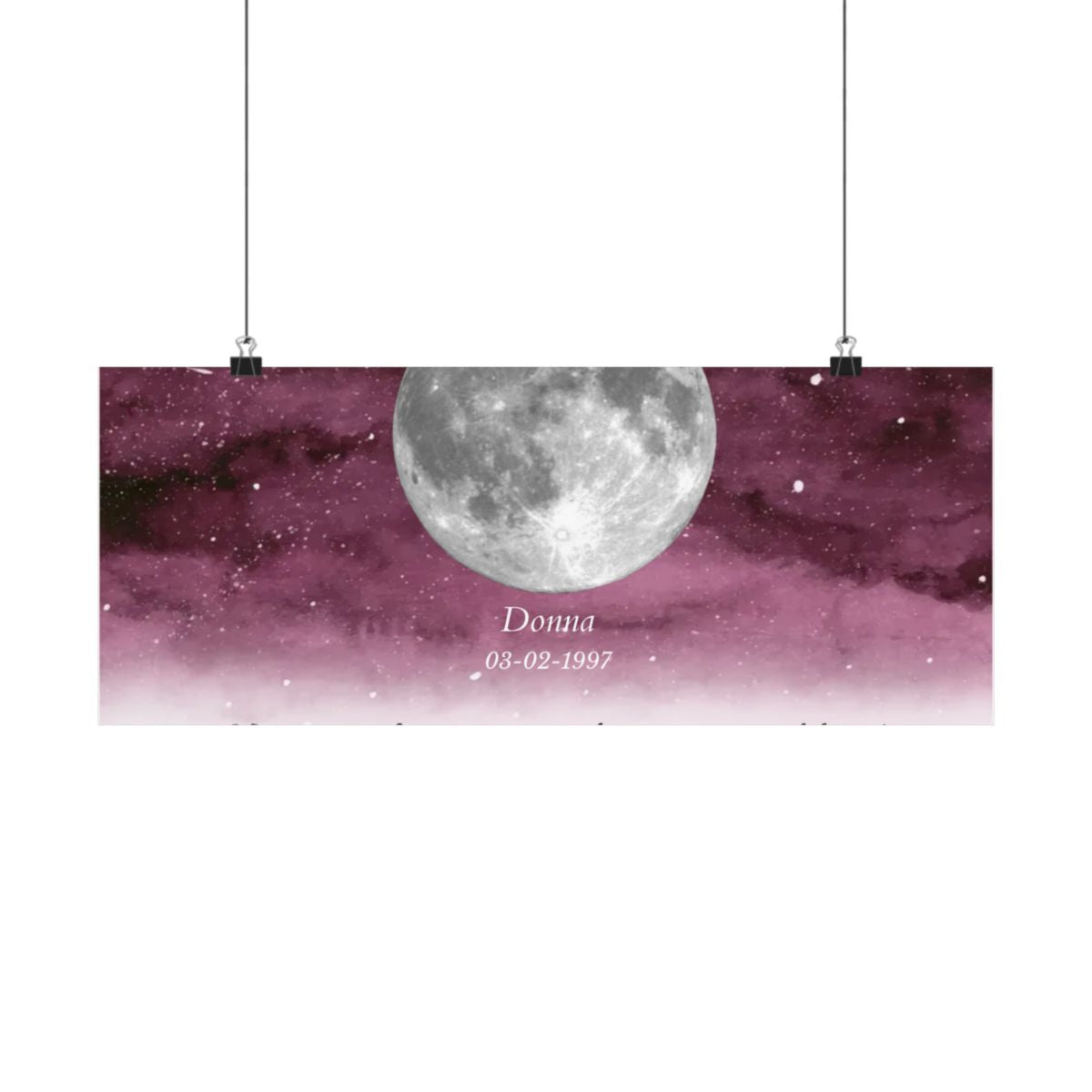 Starry Night The Day You Became Mom Birth Moon Phase Personalized Poster, A Heartfelt Gift for Mom’s Birthday, Mother’s Day, or Just Because