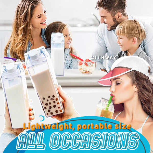 MilkyMuse – Retro Carton Drink Bottle