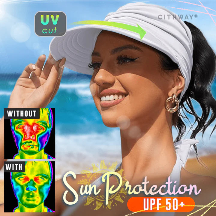SunLuxe – Chic UV Visor Ponytail Hat