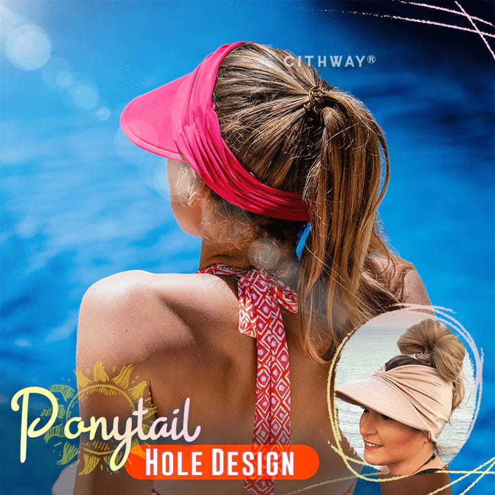 SunLuxe – Chic UV Visor Ponytail Hat