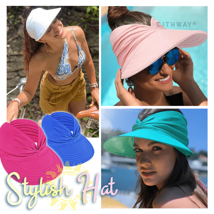 SunLuxe – Chic UV Visor Ponytail Hat