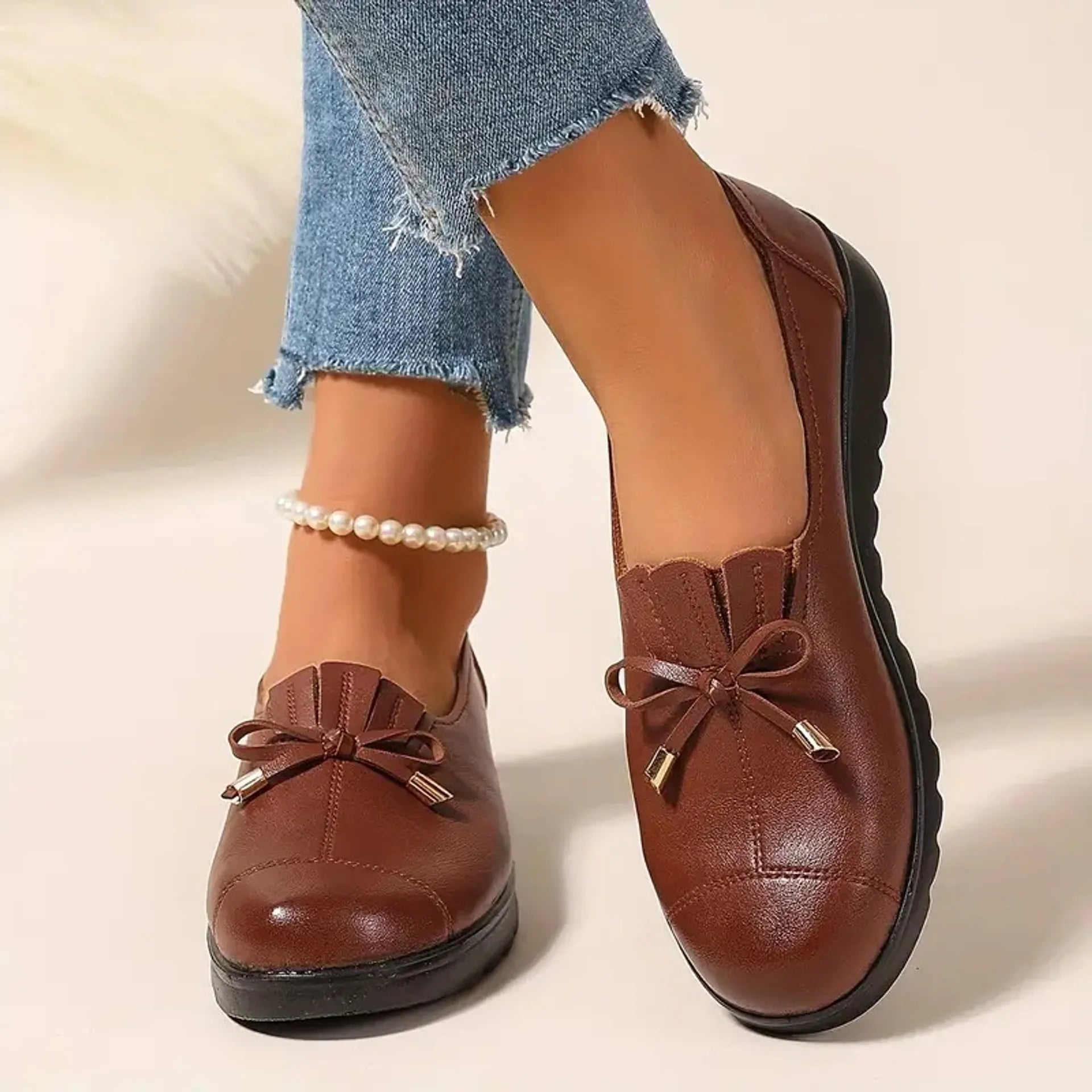 SoleLuxe – Premium Leather Slip On Loafers for Women