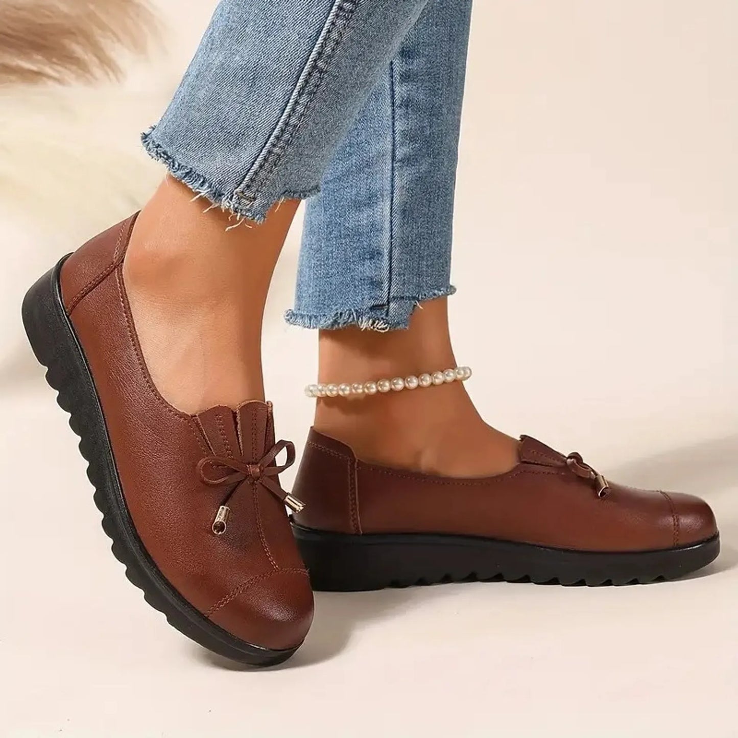 SoleLuxe – Premium Leather Slip On Loafers for Women