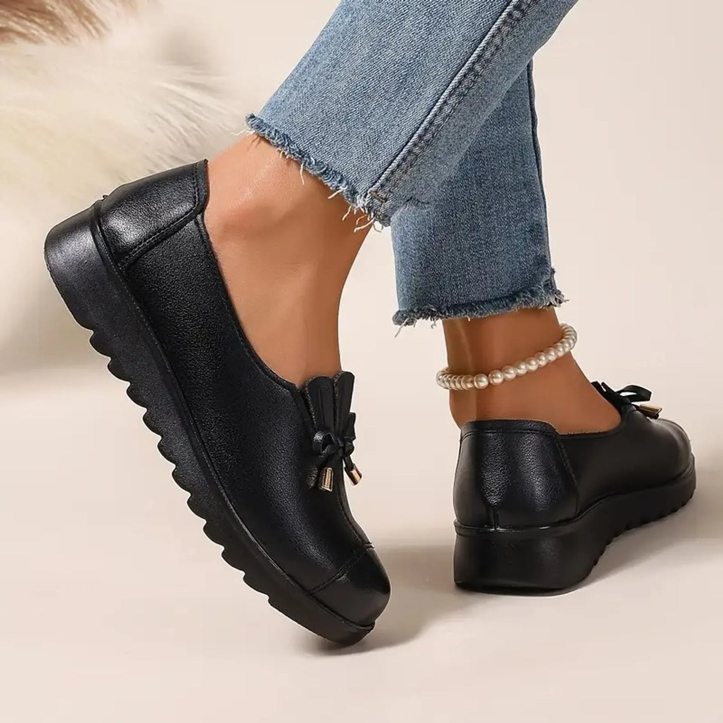 SoleLuxe – Premium Leather Slip On Loafers for Women