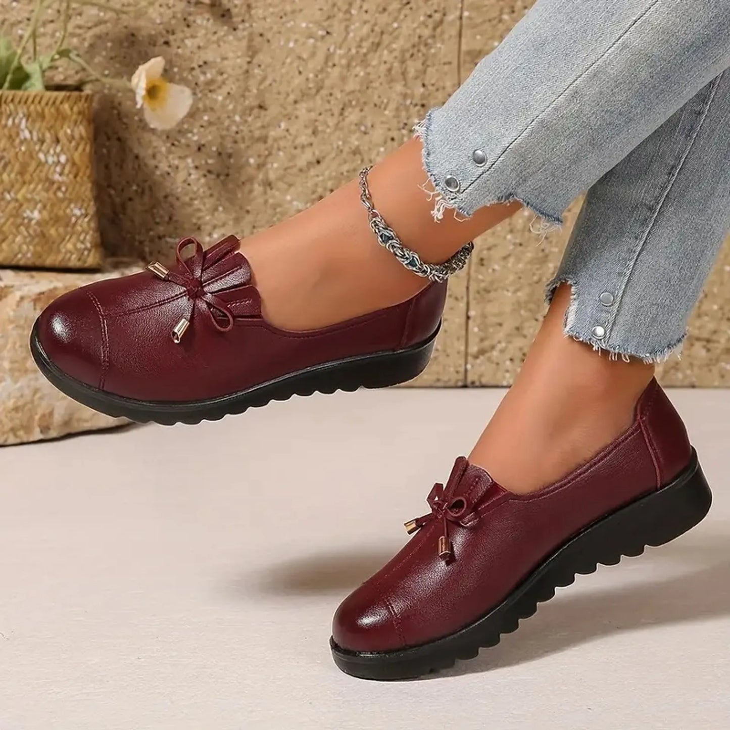 SoleLuxe – Premium Leather Slip On Loafers for Women