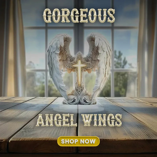 DivineGlow – Angel Wings Cross Decor